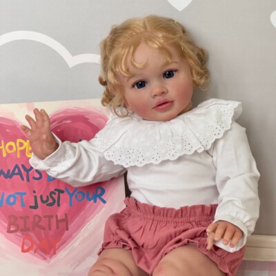 66cm Painted Finished Doll Reborn Toddler Pippa Huge Baby Size Puppe Gifts