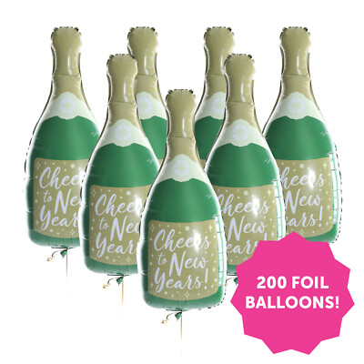 GROSSHANDEL SILVESTER FLASCHENBALLONS 200 STÜCK RESTPOSTEN SILVESTERPARTY RESTPOSTEN
