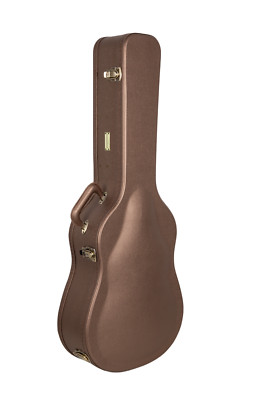 Crossrock Designer Series- Wooden Case for D28 Acoustic Guitar-Chocolate Brown