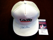 JOHN GLENN NASA ASTRONAUT MERCURY 6 SIGNED AUTO VINTAGE 1984 COMPAIGN CAP JSA 2