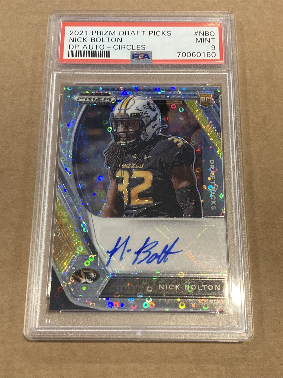 Nick Bolton Panini Prizm Draft Picks Draft Picks Autographs #NBO Circles