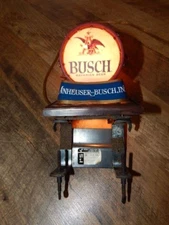 Vintage 1970s Busch Bavarian Beer Promo Parade Drum Advertising Bar Light RARE!