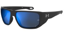 Under Armour UA Attack 2 0807/7N Black/Gray Blue Rectangle Men's Sunglasses
