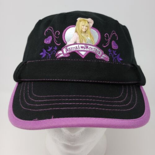 Hannah Montana Disney Black Pink Cadet Style Girls OSFM Cap Hat - Picture 2 of 10
