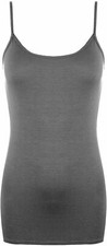 Womens Vest Tops Plus Size Strappy Tank Top Ladies Stretchy Cami Bodycon Jersey