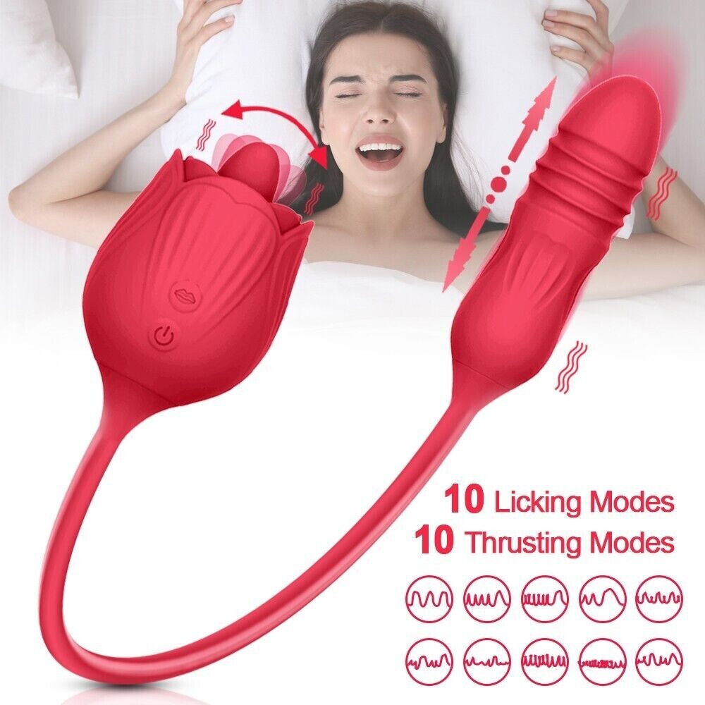 Rose Toy for Woman Vibrating - Rose Stimulator with 10 Modes, Personal  Massager