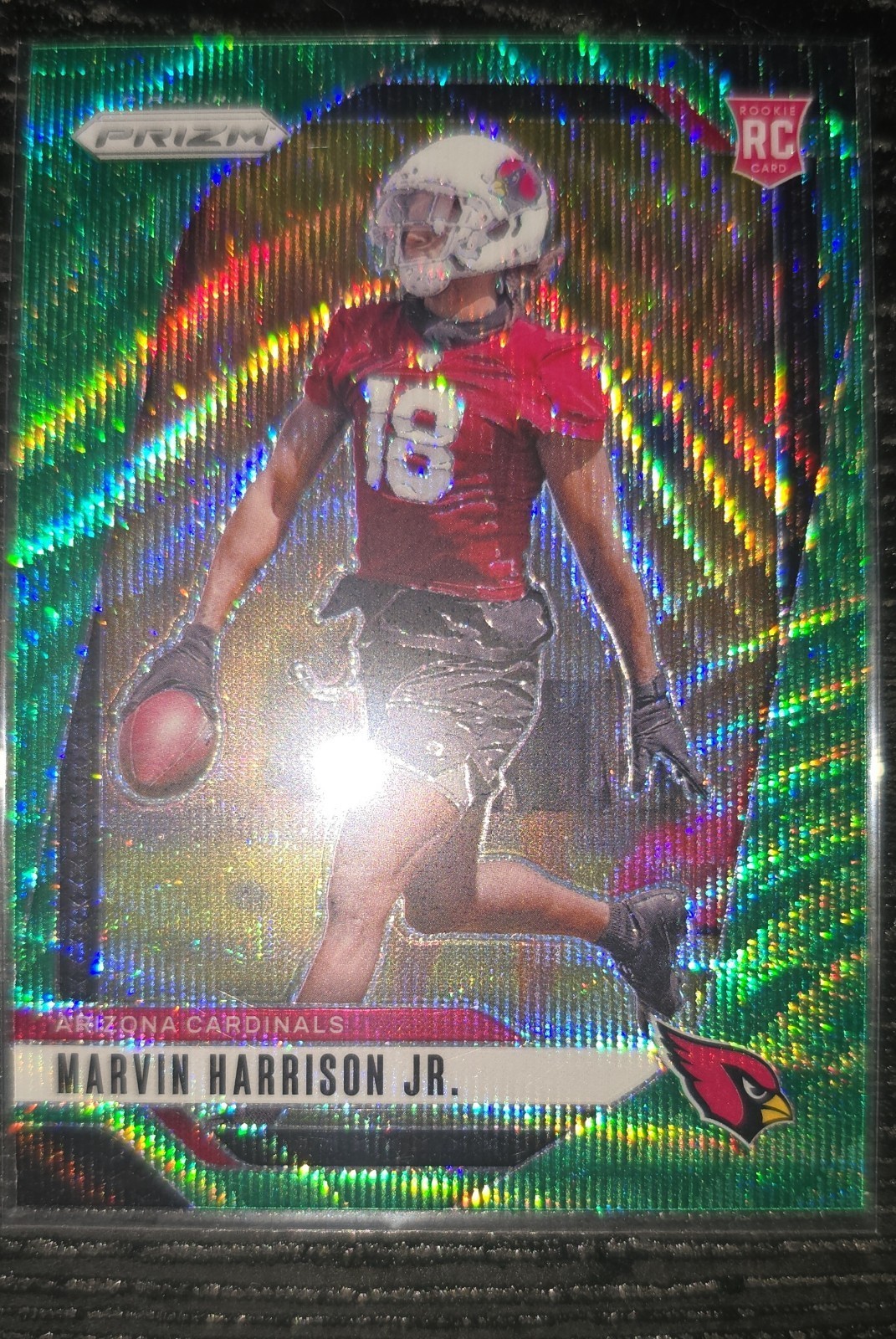 2024 Panini Prizm - Rookies Marvin Harrison Jr. #375 Green Wave Prizm (RC)