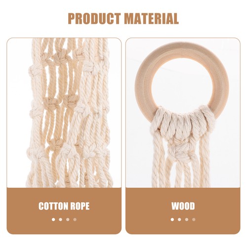 Cotton Rope Hanging Basket Shopping Teardrop Produce Upgrade Baskets - Imagen 4 de 12