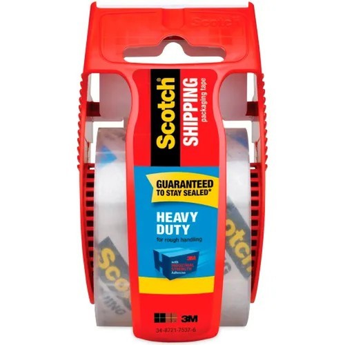 Scotch? Heavy Duty Shipping Packaging Tape w/ Dispenser, 2" x 800", 1 Roll - 第 1/1 張圖片