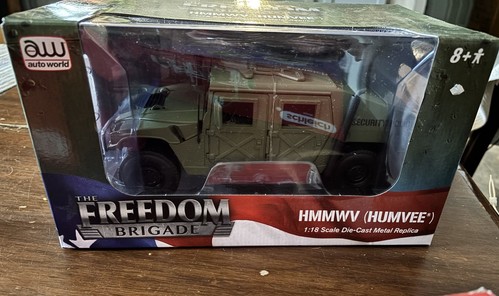 Auto World AWML003-A Humvee in Woodland Camo Green 1/18 Die-cast NIB