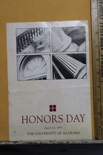 1993 University of Alabama Honors Day Program Anderson Society Mortar Board