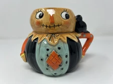 Johanna Parker Scarecrow Boy Mug Transpac Halloween Decor