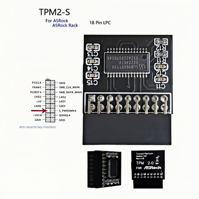 1PCS BRAND NEW TPM2.0 Security Module ASRock TPM2-S LPC 18 pin Fast Delivery