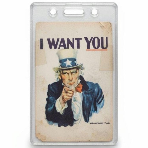 Vintage US Army Military Recruitment Card ID 1965 Uncle Sam I Want You Vietnam
