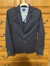 J.CREW Crewcuts Boys Thompson Navy Blue 2 Button Jacket Blazer Size 16