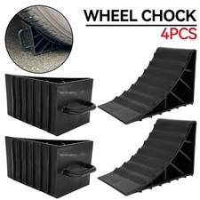 X4 Heavy Duty Solid Wheel Chocks Truck Rv Cam...