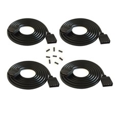 4 Pcs Black 1M 3.28ft 4 Color RGB Extension Cable LED Strip Connector 4 Pin