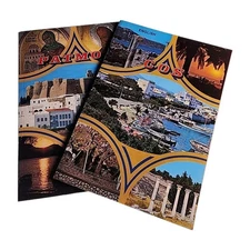 2x Cos Patmos Official Souvenir Guide Vintage Book Lot