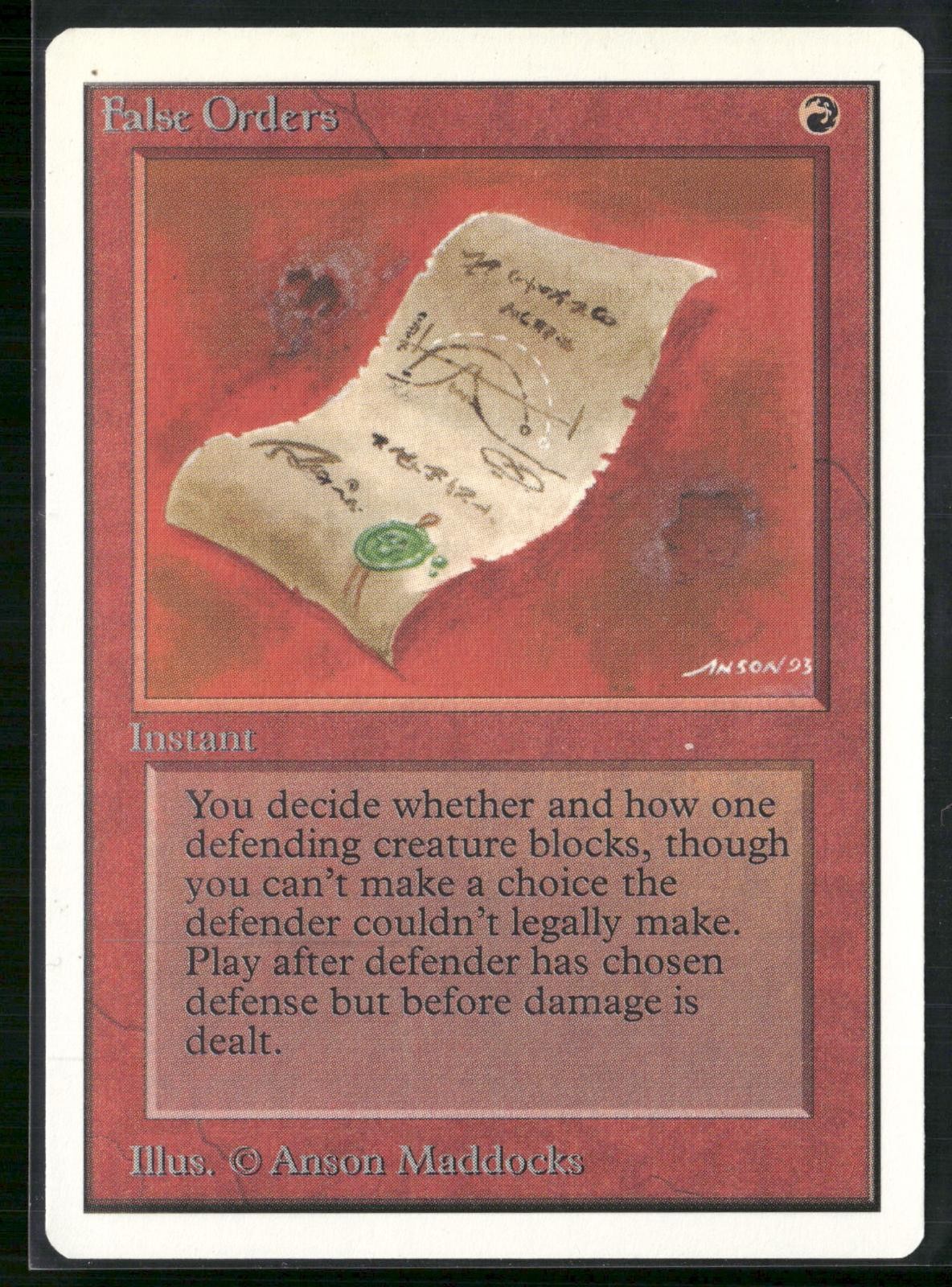 False Orders Common Unlimited Edition Magic: The Gathering Lightly Played