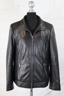 Milestone schwarze Leder-Jacke Gr.40/M weiches Lammleder Top Zustand