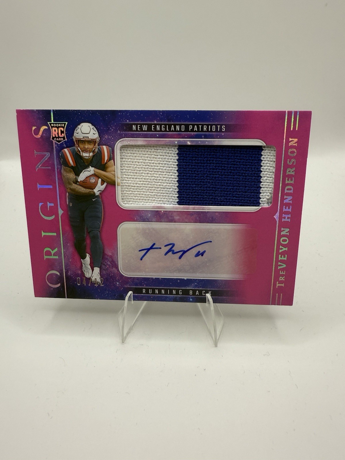 2025 Origins TreVeyon Henderson Rookie Jumbo Jersey Auto RPA /12 RC PINK FOTL