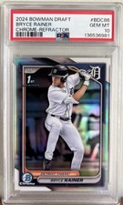 Topps 2024 Bowman Draft Chrome Refractor Rookie Bryce Rainer #BDC-86 PSA 10