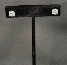 Princess Cut Moissanite Diamond Stud Earrings 1.00ct – S925 Silver