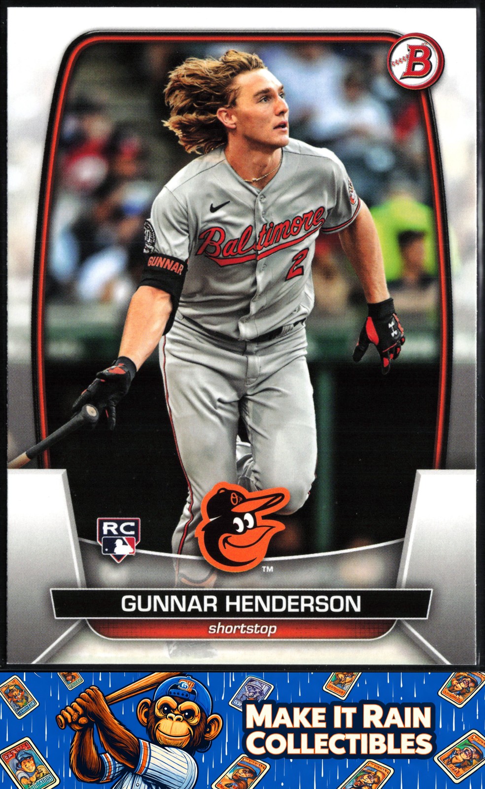 Gunnar Henderson 2023 Bowman #65 Baltimore Orioles Rookie RC