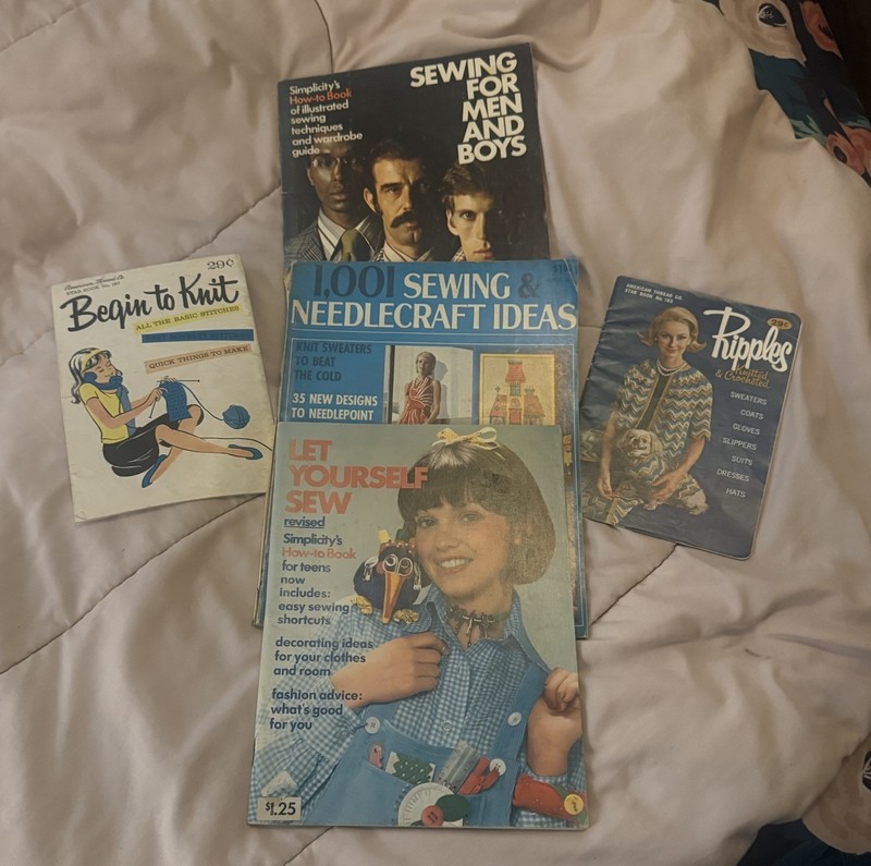 Set of 5 Vintage 1973-1974 Sewing Magazines Sewing Books