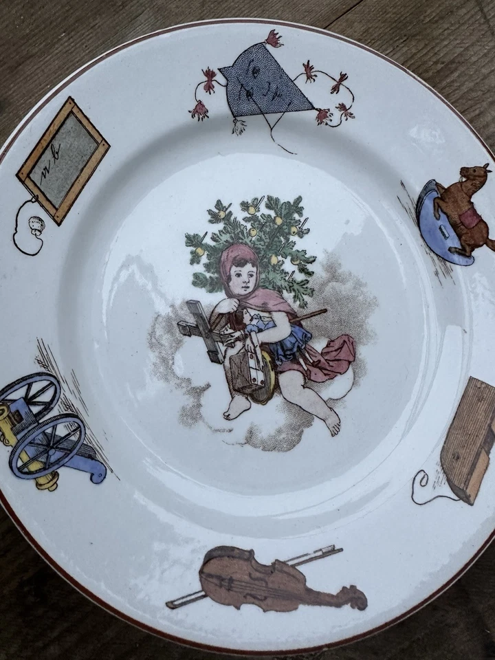 Villeroy & Boch antiker Teller mit Weihnachtsmotiv Jugendstil - Bild 3 von 4