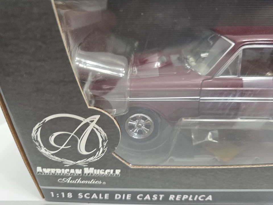 American Muscle Authentics - 1964 Ford Thunderbolt Maroon - 1:18 Diecast SEALED - Image 2 of 4