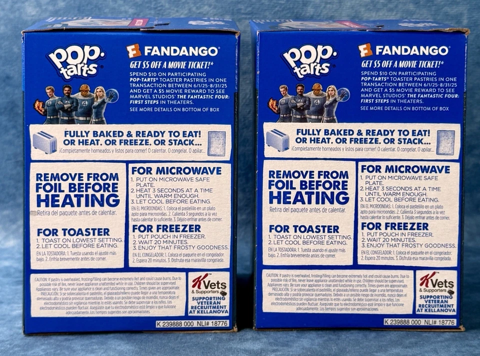 Fantastic Four Pop Tarts. Unopened, Frosted Strawberry, Marvel, 2 Boxes Of 8 - Image 3 of 4