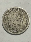 1897 S Barber Quarter 25C Silver Circulated Business Strike Uncertified US Coin