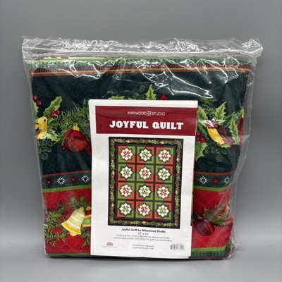 Maywood Studio Joyful Quilt 52  X 66  Quilt Kit Holiday Xmas