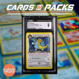 Carte Pokemon Dunkles Dragoran 5/82 German Holo Team Rocket 1st Edition CGC 9 ✨