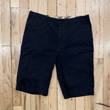 Authentic Burberry boys navy CottonChino Shorts Button Pockets Flat Front Casual