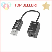 Cubilux USB A to TOSLINK Optical Audio Adapter, Unidirectional USB Type A to SPD