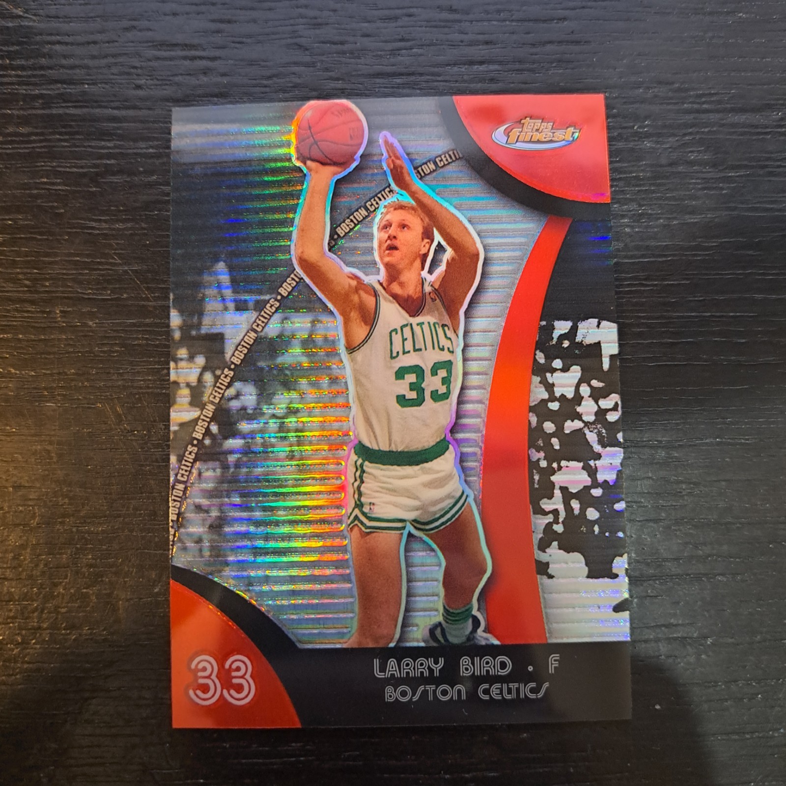 2007-08 TOPPS FINEST LARRY BIRD REFRACTOR #50