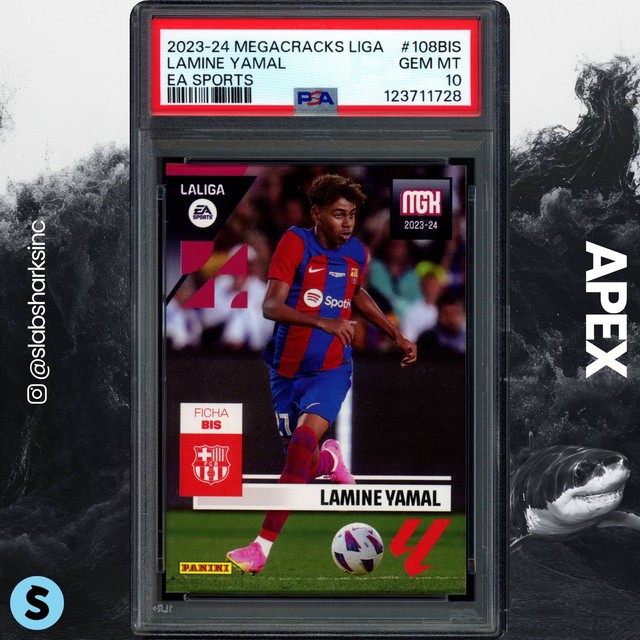 2023 Panini Megacracks Laliga Ea Sports #108BIS Lamine Yamal RC Rookie PSA 10