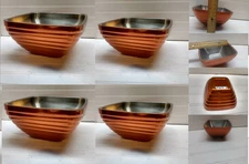 Vollrath Bowls 24 oz. Stainless Double Wall Square Beehive Serving Dish 4pc Set