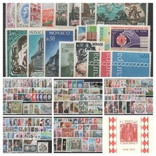 COLLECTION TIMBRES MONACO année complète 1970 A 1975 . NEUF**