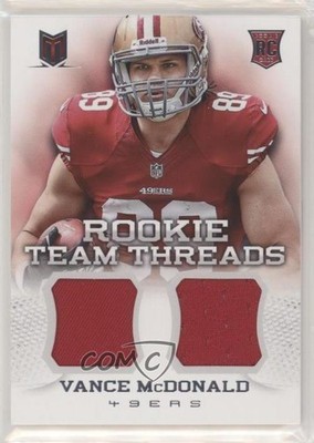2013 Momentum Rookie Team Threads Combo Materials 14/399 Vance McDonald RC 03xg