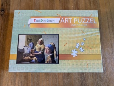 Art Kunst Puzzle 1000 Teile Collage Johannes Vermeer Perlenohrring Milchmädchen