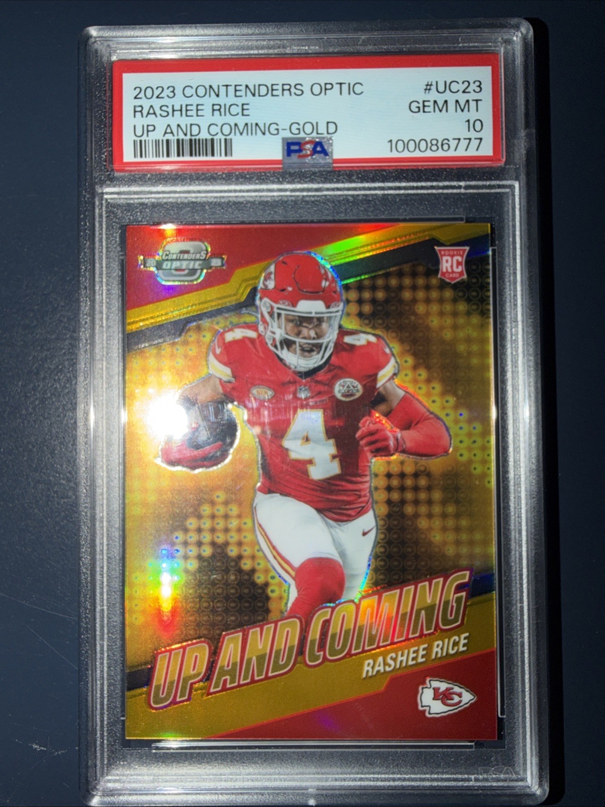 Rashee Rice Panini Contenders Optic Up and Coming #UC23 Gold