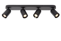 Deckenstrahler Flexibel Metall Schwarz 4-Flammig GU10 Deckenspot Schlafzimmer