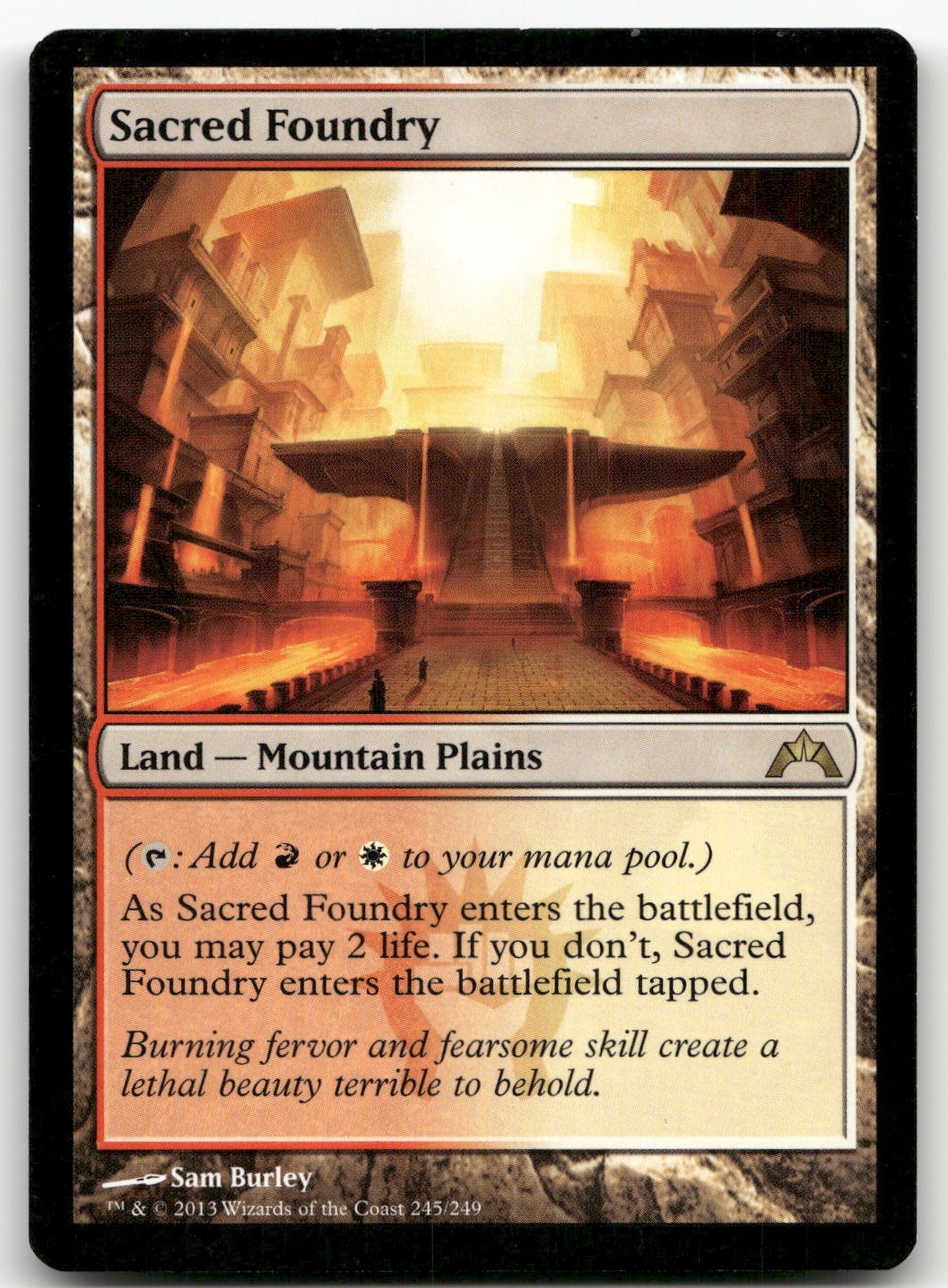 Sacred Foundry #245 (NM) Gatecrash GTC Magic MTG