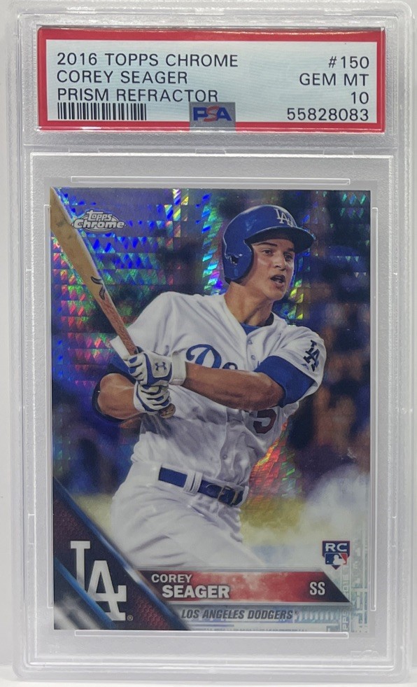 2016 Topps Chrome Corey Seager Prism Refractor RC #150 PSA 10 GEM MINT DODGERS