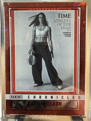 #ad #ad 2025 Panini Caitlin Clark Chronicled Snapshots Caitlin Clark #99 Red... $149.99