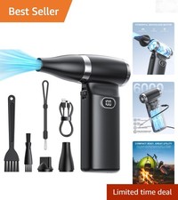 Electric Air Duster Cordless Mini Blower 60 MPH for Electronics Car Keyboard