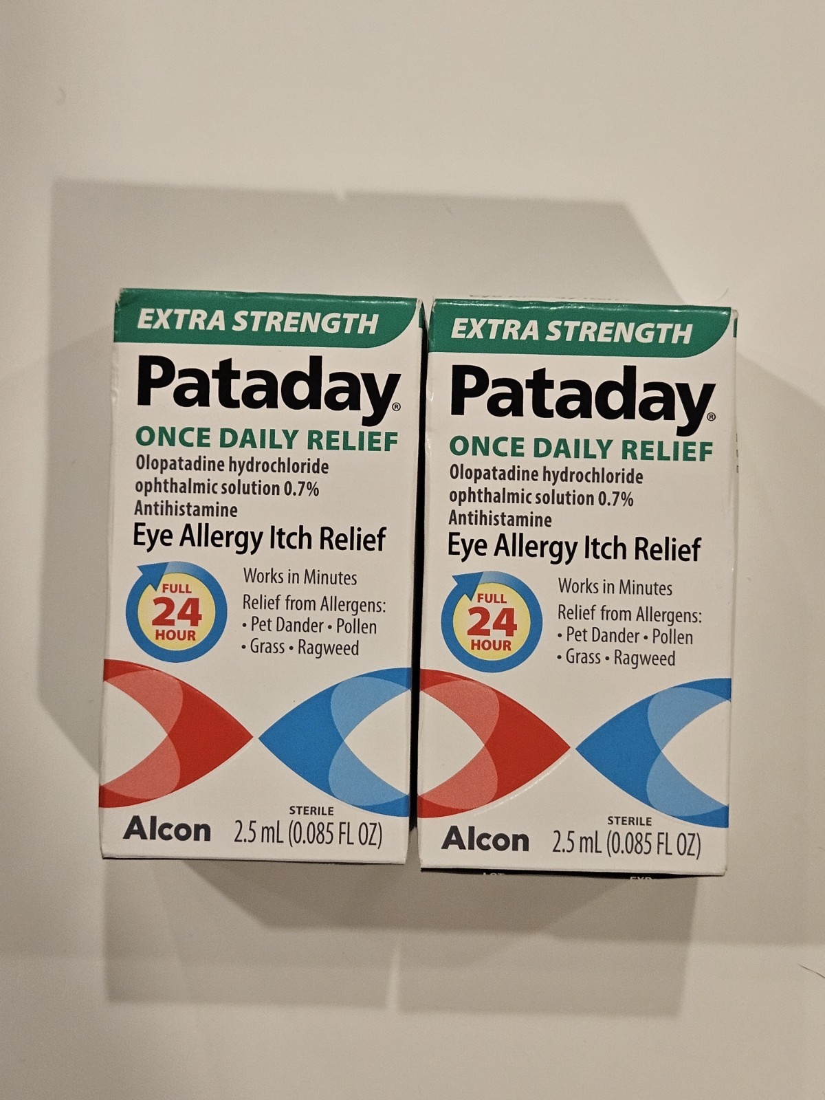 2 Boxes💧 Pataday, Once Daily Relief, Extra Strength Eye D